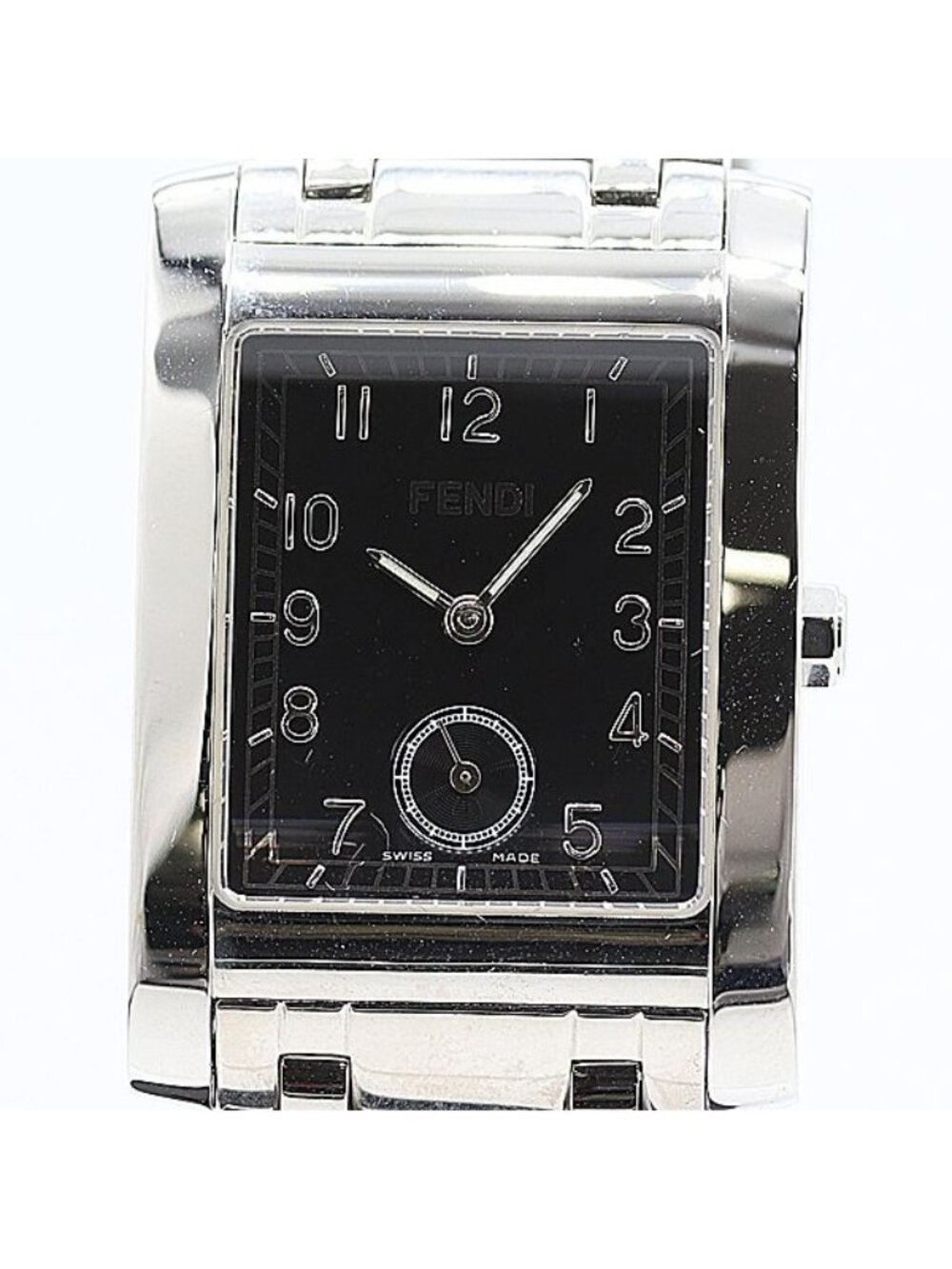 Fendi Box 5 with Links Small Seconds Black Dial Watch